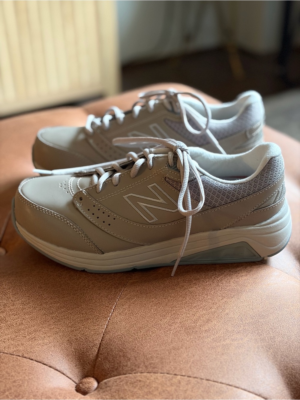 New Balance Women’s Taupe and Gray Athletic Walking Sneakers